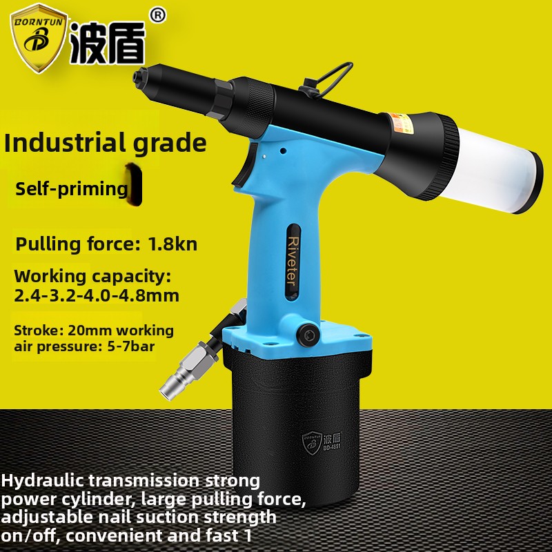 Rivet Gun Air - Bo Dun Adjustable Self-Priming Pneumatic Rivet