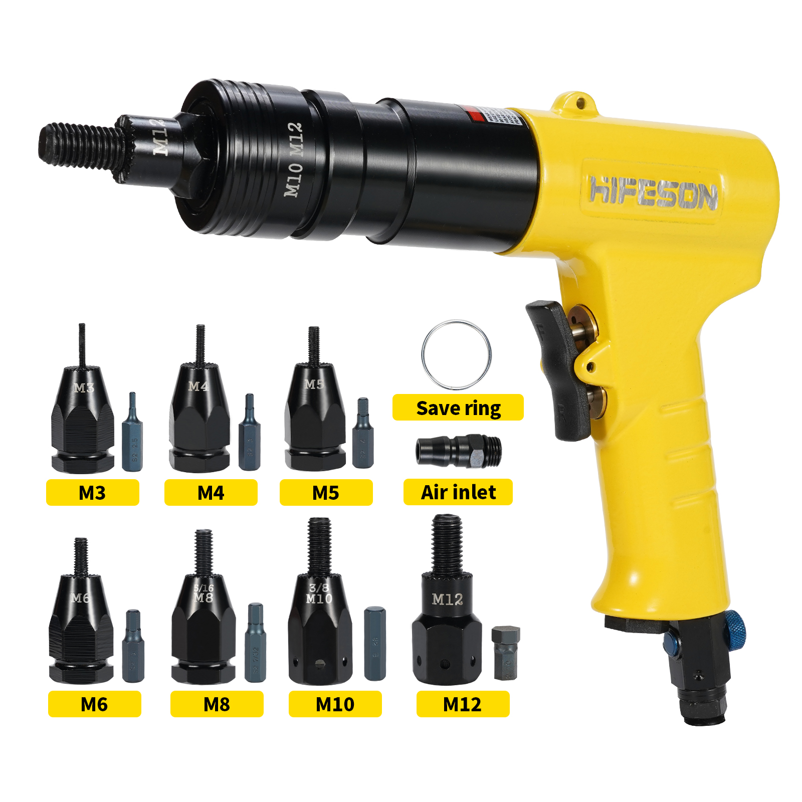 HIFESON Pneumatic Rivet Nut Gu - Rivet Gun Air recension och pris