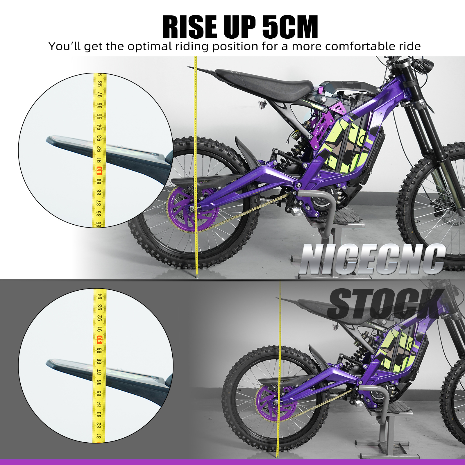 NICENCNC Seat Riser For Surron - Exhaust Pipe Expander recension och pris