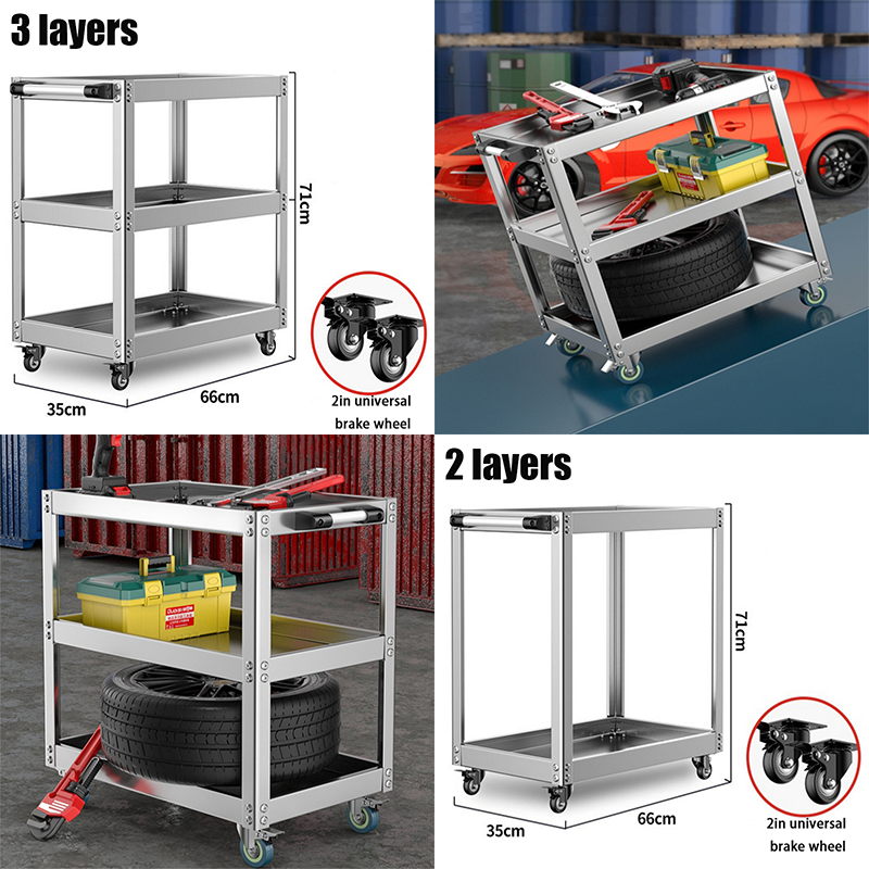 2/3 layers Trolley Stainless S - Auto Repair Shop recension och pris
